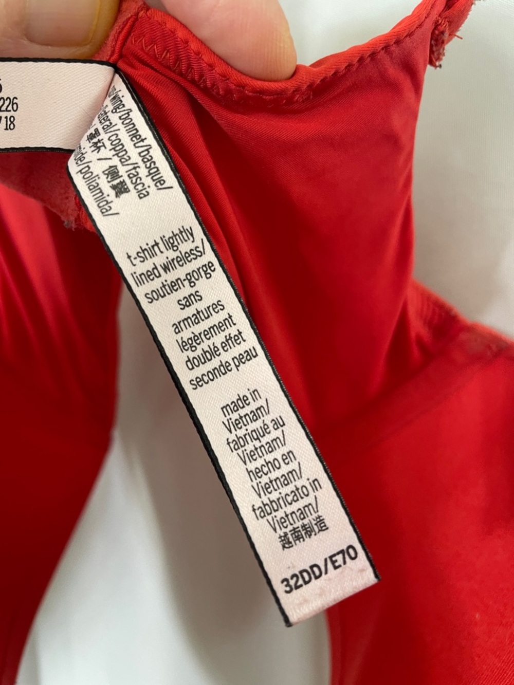 PINK Victoria's Secret Red Plaid Push-Up & Solid Red Logo Strap Bras - Picture 2 of 4